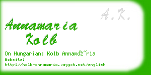 annamaria kolb business card